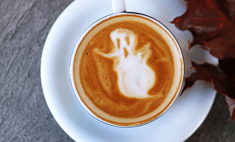 Ghost Coffee Art