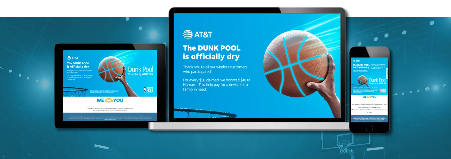 NBA DunkPool Devices Blue Banner